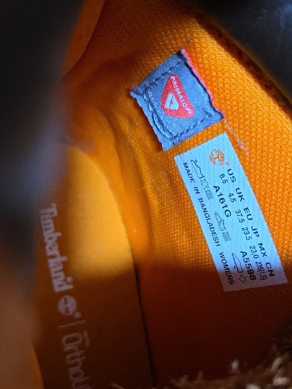 Timberland Orange Lined Women's Boot - Picture 2 of 4